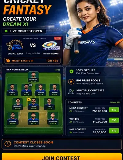 Odds96online (odds96 online) fantasy cricket & matchday visual 3